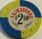 1966 Del Webb s Primadonna Club  2 50 Casino Chip Reno Nevada