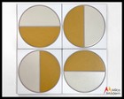 Fireclay Tile Lot Gold White Harvest Tile Hand Painted Geometric 8 X 8 Box Of 18