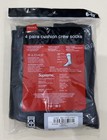 Supreme X Hanes Crew Socks - Black  4 Pack  Size 6-12