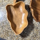 Lot 4 Vtg Wood Wooden Serving Dish Bowl Monkey Pod Hawaii 8x5  Tiki