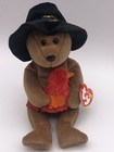 Ty Beanie Babies Thanksgiving Theme 2006 Leaves Bear   2005 Plymouth Bear  7274 