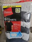 Hanes 6-pack Mens Crew Neck T-shirt 100  Cotton Crewneck Tees Black gray Xl
