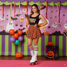 Knee High Tube Socks  Over The Calf Retro Striped One Size White blue red