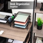 Mind Reader 3-tier Paper Tray  Desktop 13 8  X 11 5  X 10 3   Black 