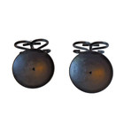 Wrought Black Iron Heart Shaped Sconces Candle Spike Gothic Artsy Wall Brutalist