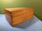 Vintage Globe Wernicke Dovetailed Wood Index File Box No  7310 C