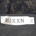 Muxxn Black Gold Lace Mermaid Maxi Dress 2xl Formal Evening Gown Elegant Glam