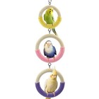 3-ring Bird Swing Toy  Wrapped With Cotton Rope For Parrots Soft Grip  Thick 