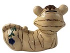 Holland Mold Ceramic Coin Bank Tiger Cat  With Flower Anthropomorphic Vintage