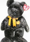 Ty Beanie Buddy Haunt Black   Gold Sparkle Teddy Bear Pristine Mint W mint Tags 