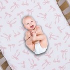 Lambs   Ivy Coquette Bows Aesthetic Pink Cotton Baby Fitted Crib toddler Sheet