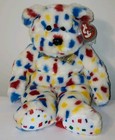 Ty Beanie Buddy Large Plush Ty2k The Confetti Bear 14  Mwmts Stuffed Animal Toy