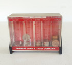 Vintage Continental Soldiers Farmers Loan   Trust Co Coin Piggy Advertising Bank