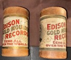  empty  Lot Of 2 Antique Edison Gold Moulded Cylinder Cases Only