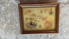 Works-vintage Hawaii Map Clock Wooden Frame Made In Hawaii