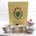 Mrs  Potts   Chip Gilded Tea Set Disney Store Beauty   The Beast Limited Edition