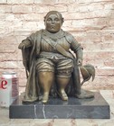 Modern Art Bronze Figure Louis Xvi Signed By Fernando Botero Sculpture Hand Made
