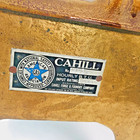 Vintage Cahill No  10 Cast Iron Gas Heating Stove Heater Heart Ceramic Antique