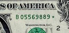      Star Note 2013 B Duplicate Serial Error B 05569889   Fancy Number  1 Bill Fw