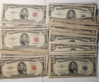 1953 U s   5 Five Dollar Silver Certificate   Red Seal Set Circulated Condition