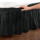 Adjustable Elastic Bed Skirt Wrap Around Dust Ruffle Easy Fit Bedding Twin full