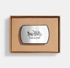 Coach Silver Boxed Horse And Carriage Plaque Belt Buckle Ce865