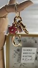          Coach C8627          Logo Signature Flower Bag Charm Key Ring Chain      D131 10
