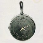 Clock 3d Antique Black Cast Iron Skillet World Map North South America Rare Read