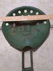Vtg Steel Farm Implement Green Tractor Seat  W  Attachment Rustic 17 Holes Part