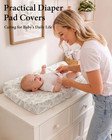 2-pack Diaper Changing Pad Cover For Boys Girls 32x16  green leaf 