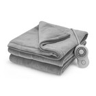 Full Blanket Grey Microplush  12 Heat Settings  12-hour Auto Shut-off  Electric 