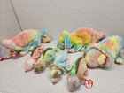 Matching Set Of Ty Beanie Buddy  beanie Baby Rainbow The Chameleon Reptile Plush