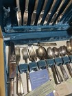 Vintage Community Silver Plate Coronation Silverware Flatware 63 Piece In Box