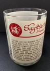 Vintage Astrology Star Sign Zodiac Horoscope Drinking Glass Tumbler Sagittarius