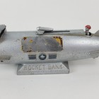 Vintage Mercury Rocket Coin Bank Mechanical Cast Usa Toy Duro Mold 50s Space