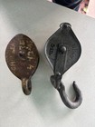 Antique Set Of 1 2 Metal Pulley Blocks  Wall Decor Or Use
