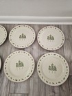 Set Of 8 Merry Brite Christmas Holiday Dinnerware Plates Trees   Holly