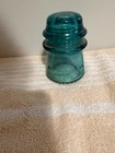 Hemingray Glass Telegraph Telephone Insulator Aqua Blue Vintage Collectible