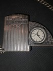 Rare Vintage Harley Davidson Lighter Style Pocket Watch With Chain 