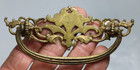 10 Antique Vintage Victorian Cast Brass Dresser Cabinet Drawer Pull 3  Centers