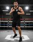 Black Boxing Vest Chest Guard Body Protector Sparring Kickboxing Mma Nomas