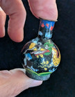 Vintage Cloisonne Enamel Vase Miniature Asian Dragon Chinese Multicolor 4 5 Cm