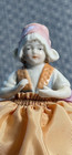 Vintage Half Doll Pin Cushion Dutch Girl
