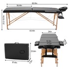 Massage Table Massage Bed Spa Bed 73  Long Portable 2 Folding With Carry Case
