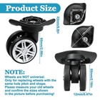 Luggage Wheels Kit Replacement Suitcase Travel Wheels Set Replacement Luggage