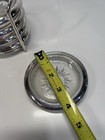 Vintage Silver Trimmed Glass Starburst Coaster Set With Stand Set Of 5
