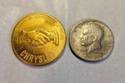 Rare 1953-56 Chrysler Brass Token With Slogan  the Power Of Leadership Is Yours 