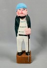 Vintage Primitive Woodcarving Fisherman Sailor Spear Nautical Figure Folk Art