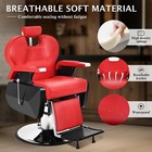 Red Recline Hydraulic Barber Chair Salon Beauty Styling Chair For Beauty Shop