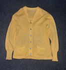 Vtg 40s 50s Columbia Lions Wool Cardigan Sweater Varsity College Sz L 19x28 Read
